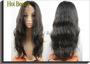 China Remy Brazilian Human Hair Front Lace Wigs 1b# 2# 4# / Wavy Lace Front Wigs on sale