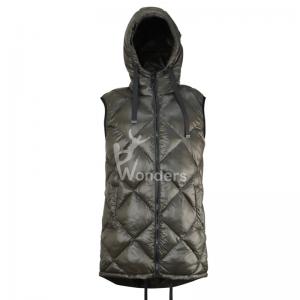 Slim Sleeveless Quilted With Zipper Closure Winter Puffer Vest Women's OEM