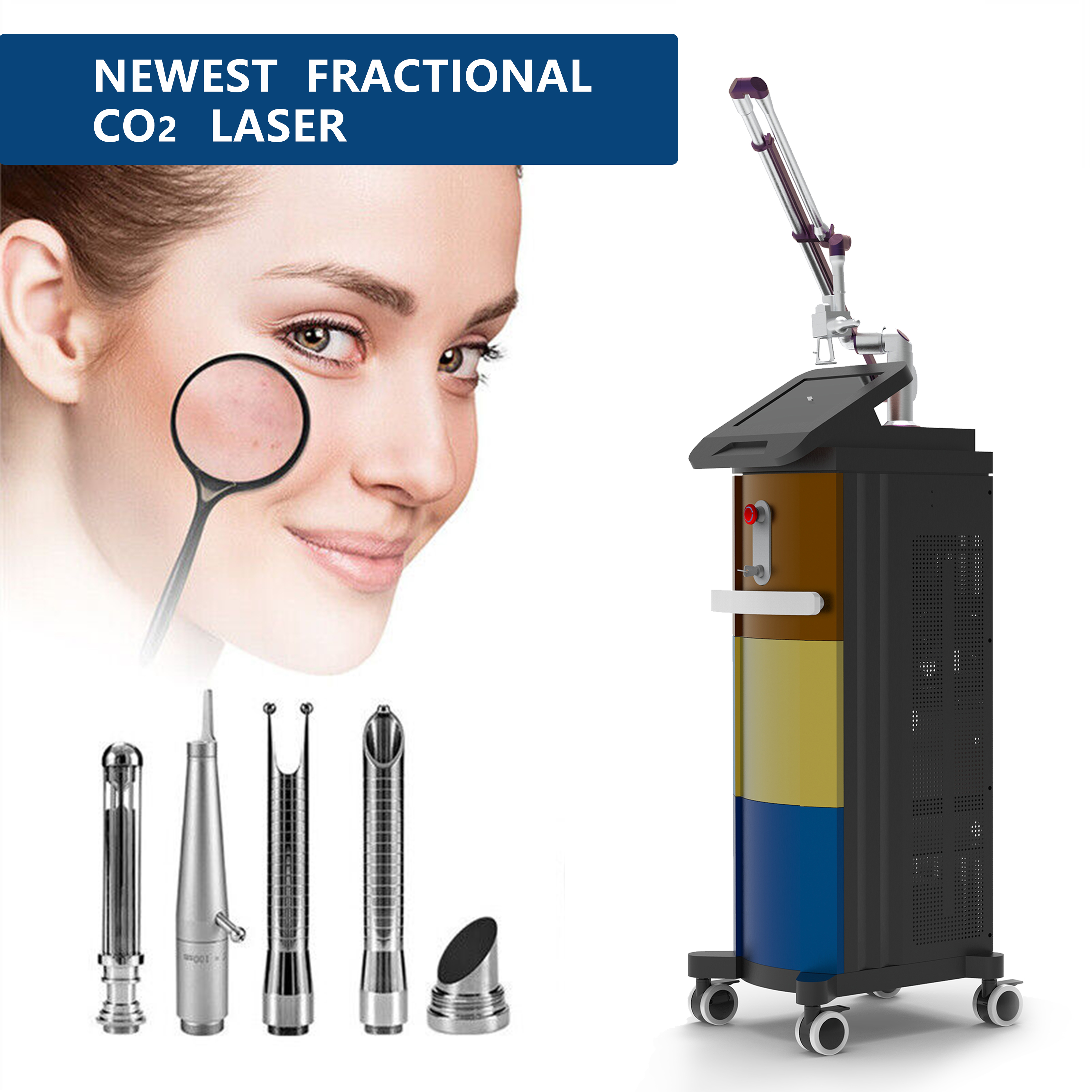 Professional Fractional Laser CO2 Machine For Skin Resurfacing / Tightening