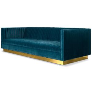 Quality wholesale modern luxury furniture sofa 4 fabric color, classic 3 seat lounge metal base for living room for sale