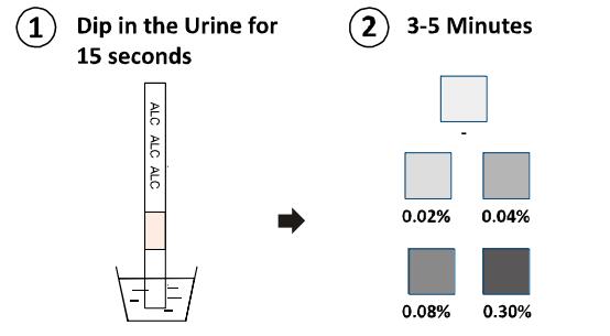 CE One Step Screening Alcohol ALC Urine Test Semi Quantitative Detection