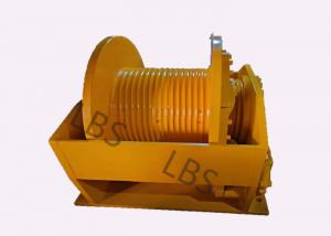 Quality Hot Dip Galvanized Hydraulic Crane Winch , Wire Rope Winch Yellow 40m/Min for sale