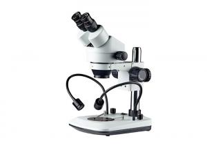 Quality Stereo Zoom Microscope , Stereo Binocular Microscope With Goose Light for sale