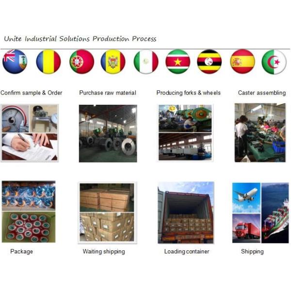 Durable caster fixed 4"x2" white nylon wheel for heavy duty caster with black lacquer plated