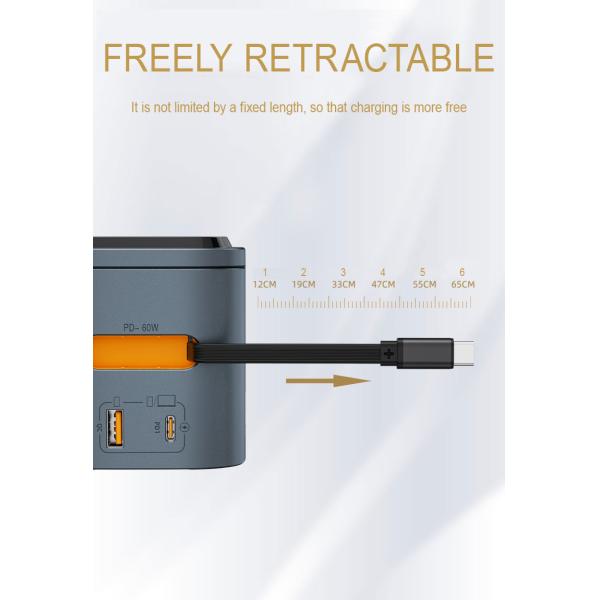 80W 6 In 1 Multi Function Wireless Charger Gallium Nitride Laptop Wireless Power Charger