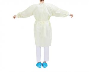 Quality Wholesale 20-100gsm Long Sleeve Non-woven Gowns in White Color for B2B Buyers for sale