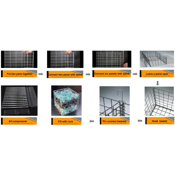2x1x1 4mm Hot Dipped Galvanzied Welded Mesh Gabion