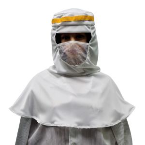 China Sub Microfiber Knitted Cleanroom Shawl Cap Dust Free on sale