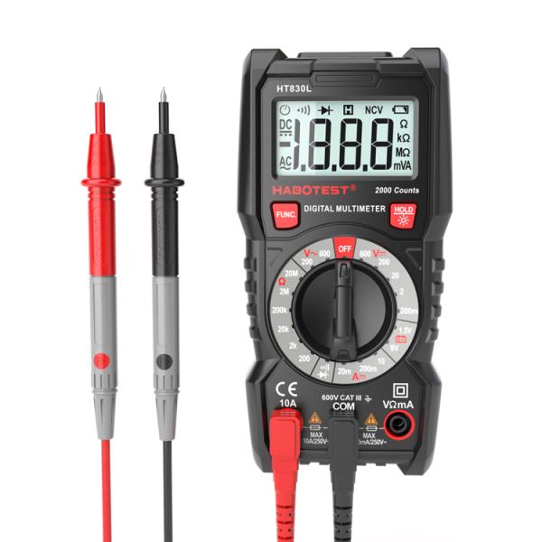 600V Handheld Portable Digital Multimeter Autorange Resistance Battery 2000 Counts