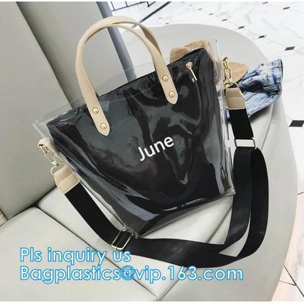 pvc shoulder bag transparent holographic handbag, handbag and shoulder ladies sling bag, jelly fashion pvc lady handbag