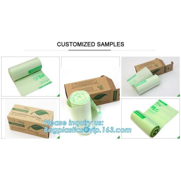 ok compost home certified 100% biodegradable nappy sacks with handle, Strong and durable Baby nappy sacks Made in China