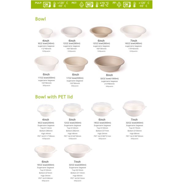 Disposable Food Grade Takeout Drinkware Sugarcane Bagasse Pulp Cup With Lid For Drink Coffee