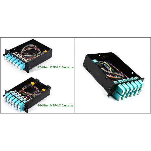 12 Fiber Pre-Installed 6 Duplex LC Adapters MTP/MPO Fiber Breakout Cable Cassette