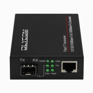 LC Fiber To Gigabit Rj45 Copper Ethernet SFP Media Converter 10 / 100 / 1000M
