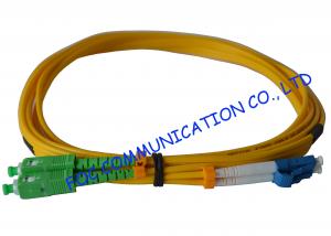 Quality PVC SM Fibre Optic Patch Cables SC / APC Duplex Low Insertion Loss for sale
