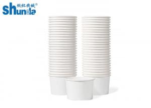 China Biodegradable Disposable Customized Sturdy white Paper Soup Bowl for cold hot food on sale