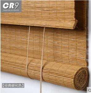 Quality Slat Outdoor Roll Up Bamboo Blinds Weaving With Raffia Compact Framework for sale
