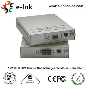 China 2km Gigabit Ethernet Media Converter With Internal Power , Managed Fiber Media Converter on sale