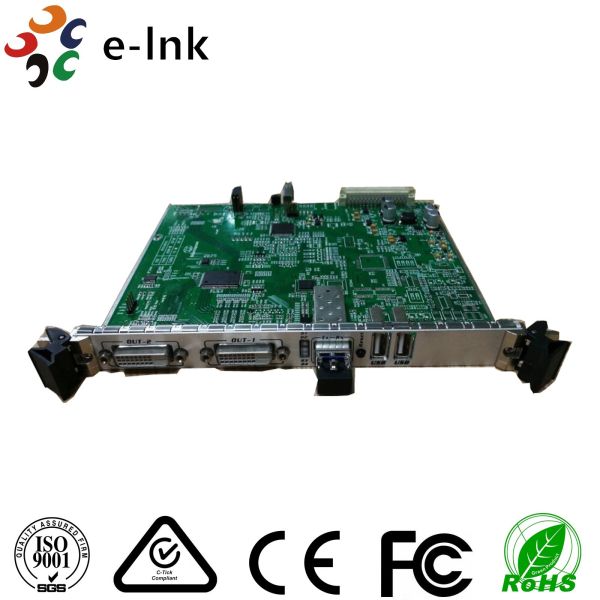10G SFP+ Port Dvi To Ethernet Converter 5U Rack Card Type 4K 3840*2160/60P