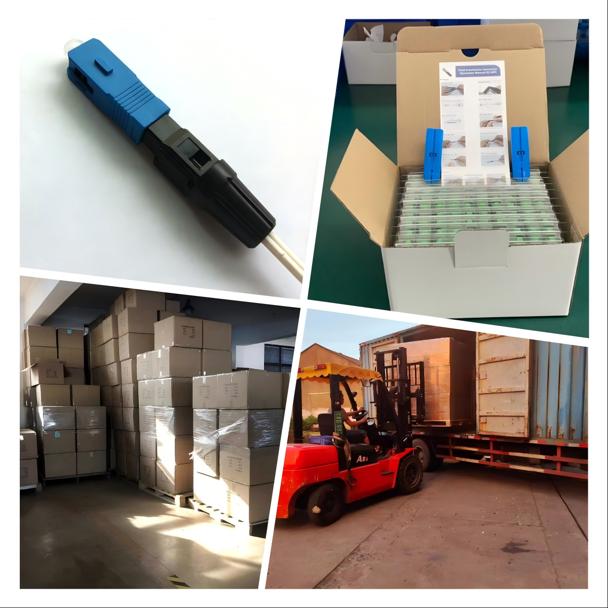 60mm FTTH Fast Connect Fiber Connectors Sc Apc Quick Connector Assembly