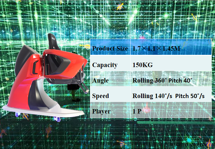 VR Amusement Ride Virtual Reality Simulator Exciting And Attractive