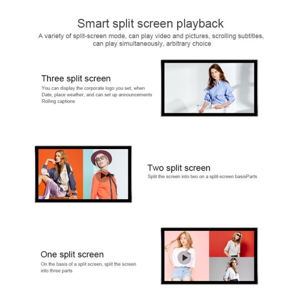 27" Wall Mounted Dual Screen Android LCD Advertising Display Digital Signage With Wifi