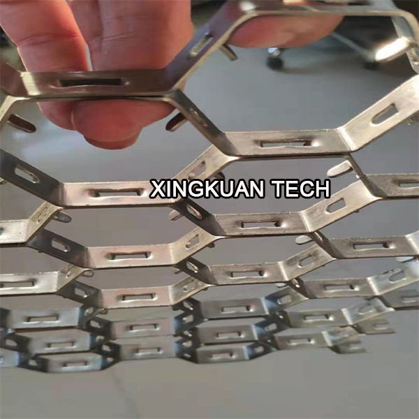 Steel Hex Metal Mesh , Hexsteel Grid Mesh AISI310S 12gauge X 2" 310S