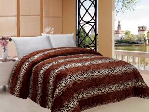 China Leopard Style Winter Quilt Sets Square Stitching With ISO9001 Certification on sale