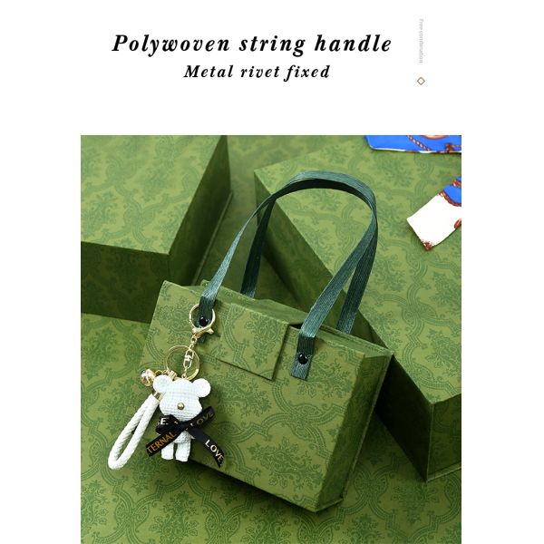 CMYK Printing Cardboard Candy Custom Wedding Gift Box With Handles