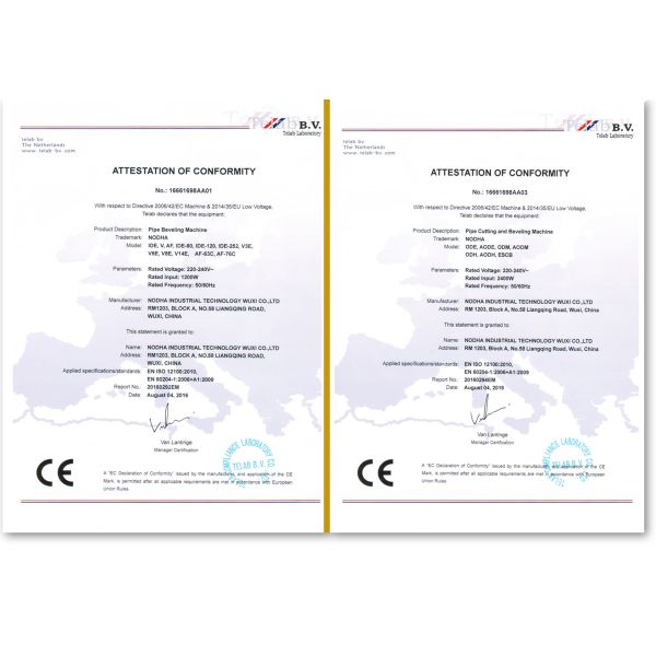 2.45kW Pipe Beveling Machine , Pipe Cutting Tools 1.5mm Minimal Plate Thickness