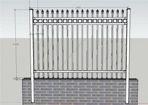 China Ornamental Picket Steel Fence Panel / Black Steel Fence / Ornamental Steel Fence on sale