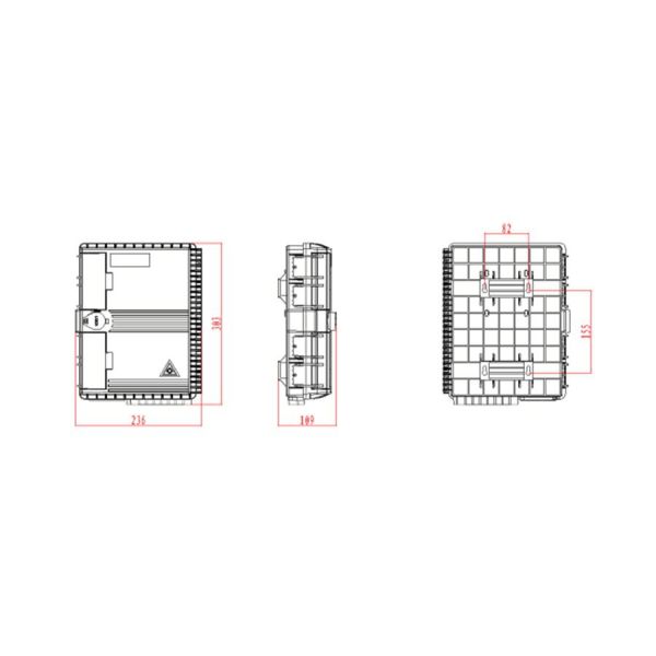 16 Core Fiber Optic Termination Box Lightweight For Communication / Network System
