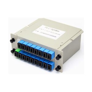 China SC UPC 1x16 Splitter Box For Fiber Optic Cable, cassette plc fiber optic splitter on sale
