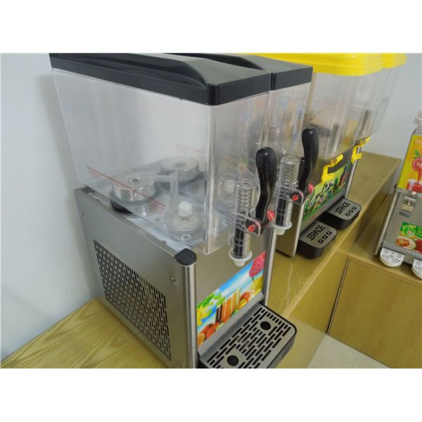 Portable Twin Juice Dispenser Machine / Electric Cold Drink Dispenser 12L x 2