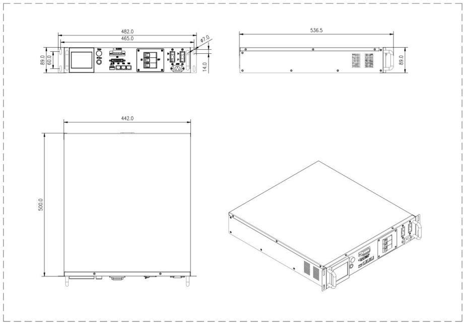 Lifepo4 high voltage BMS(HV BMS) With Relay Contactor 45S 144V 50A 2U