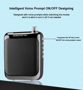 China Voice prompt on off UHF Wireless Portable Heaset Microphone Clip Black Hook Professional Voice Amplifier Speakers on sale
