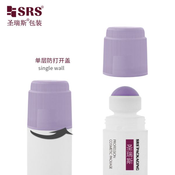 RPPDF-90ML Unqiue Design Plastic PP PCR Empty Roll On Deodorant Gel With Single Pinch Screw Cap
