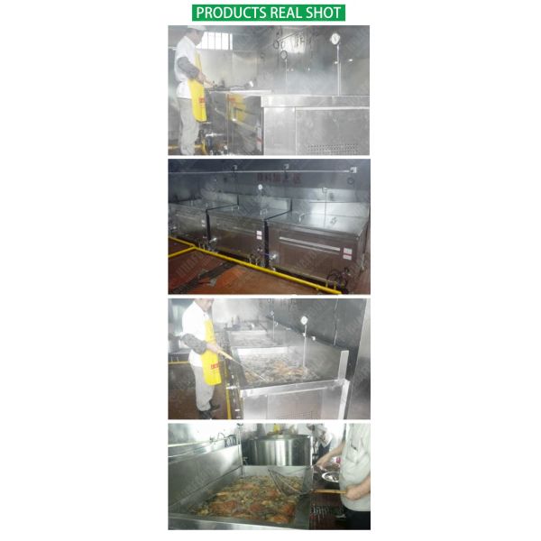 Gas Potato Chips Chinchin Churro Automatic Fryer Machine