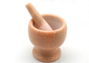 China Polished Marble Stone Mortar And Pestle Bowl Natural Hand Herb Spice Grinder on sale