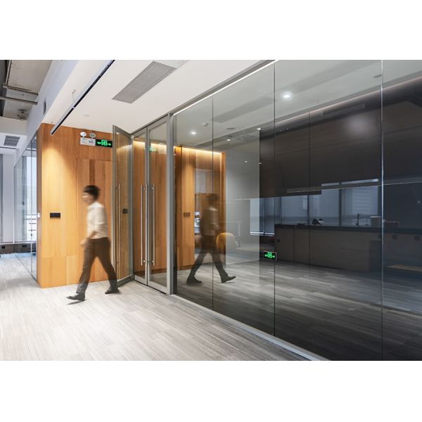 single glass partition wall 25mm series best price full view froested glass partition wall with top/bottom/side channels