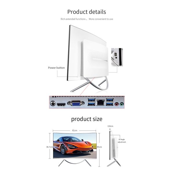 Signal Stability SSD 240G 27 Inch AIO PC Micro Edge Thin 3mm