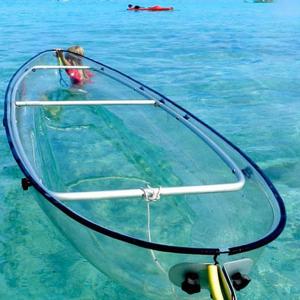 China Impact Resistance Lake Glass Bottom Kayak , No Inflatable Flat Bottom Boat on sale