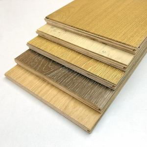 Quality Wide Plank Wash Distressed Oak Engineered Wood Flooring 20 Colors Customizable for sale