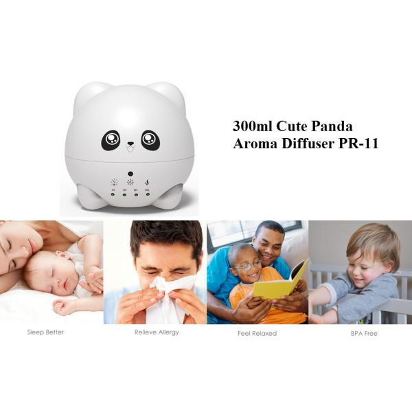 Cute Panda 300ml Mini Ultrasonic Aroma Diffuser