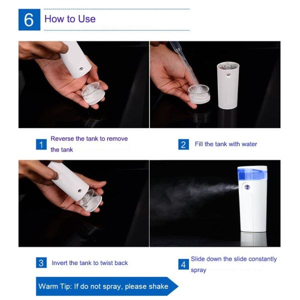 Nano Mister For Eyelash Extensions , Rose Red Nano Handy Mist Spray