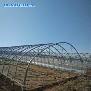China Large Mental Material Single Span Tunnel Plastic Greenhouse Uv Resistant Clear Sheeting on sale