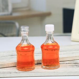 Carton Packing Empty Round 50ml Wine Bottle With Screw Cap