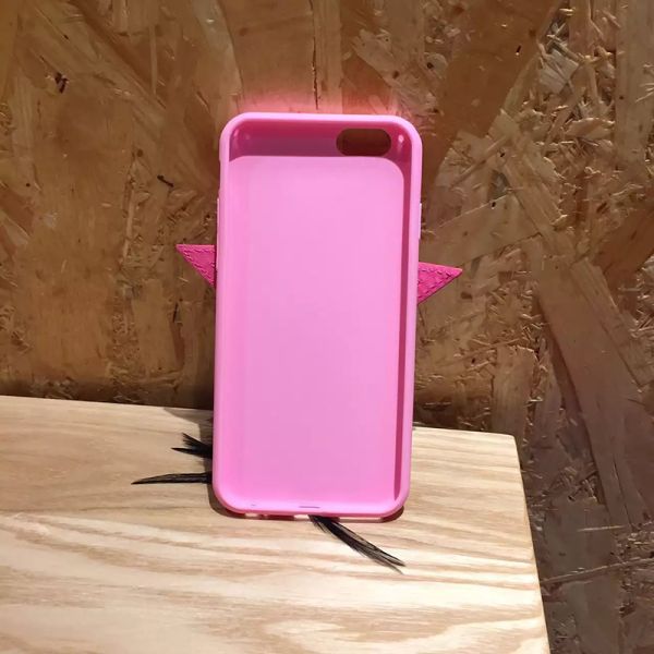 Korea Style PC & Cortical Star Shape Smile Face Camel Color Hair Tail Back Cover Cell Phone Case For iPhone 7 6s Plus