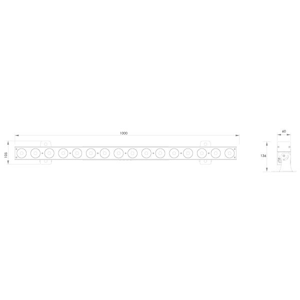 One Meter DMX Control RGBW 103W LED Stage Light Bars
