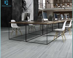 Quality Natural Full Body Wooden Floor Tiles 200x1200mm Grey Color for sale